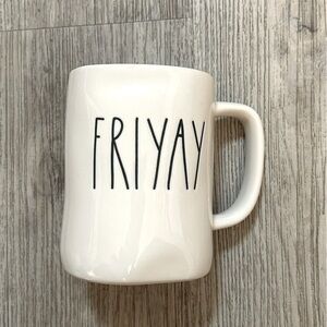 RAE DUNN Artisan FRIYAY coffee beverage mug cup drinkware. New condition
